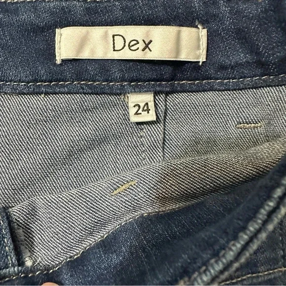 DEX darkwash denim button down skirt size 24 - Picture 5 of 5